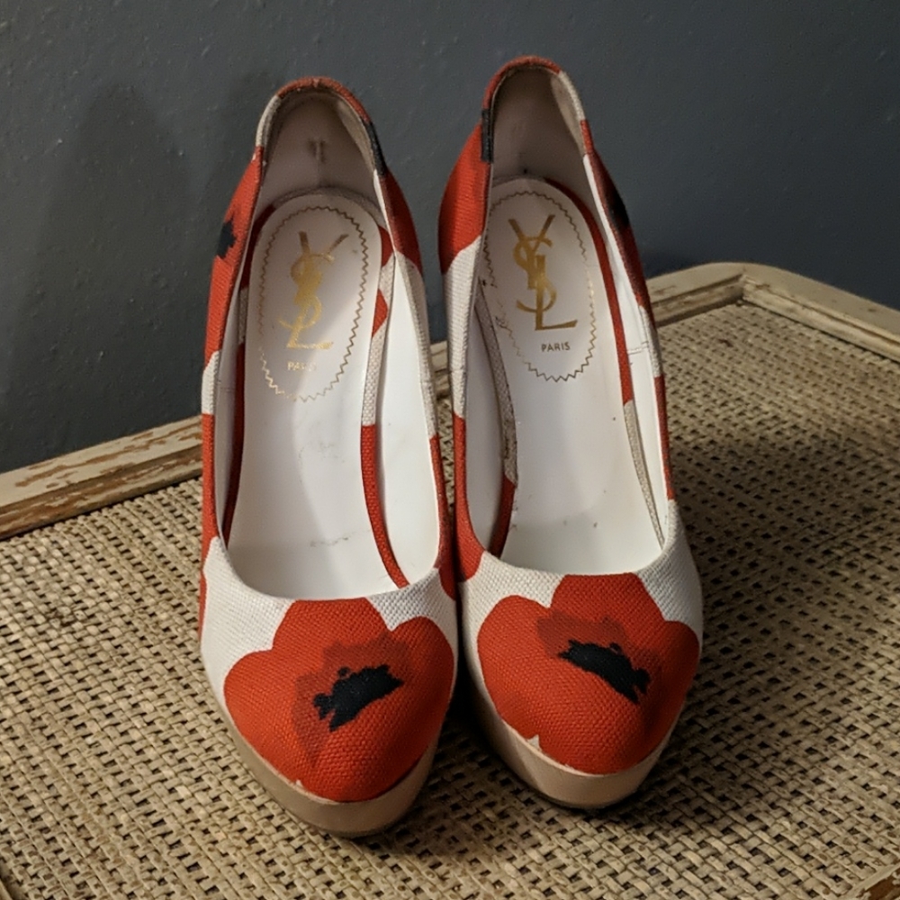 YSL Poppy Wedges for Spring size 37